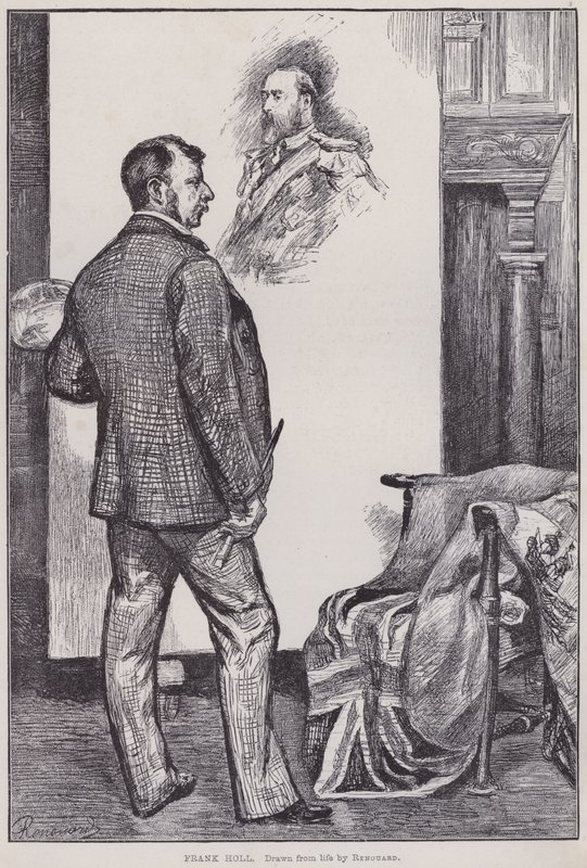 Frank Holl, painting in his studio by Charles Paul Renouard