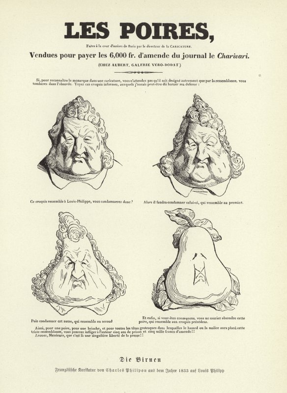 Caricature of King Louis Philippe I of France by Charles Philipon