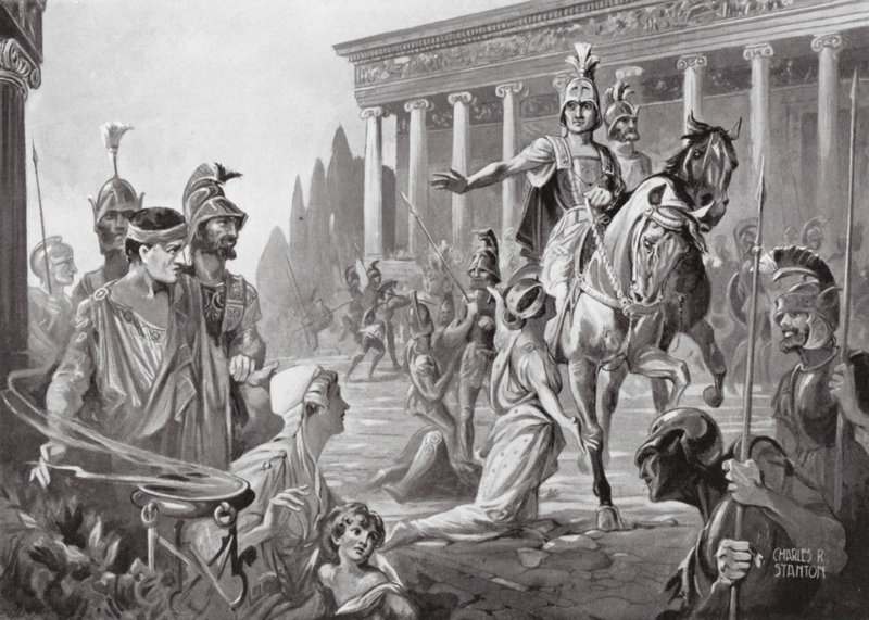 Alexander at the Sack of Thebes, BC 335 by Charles Rebel Stanton