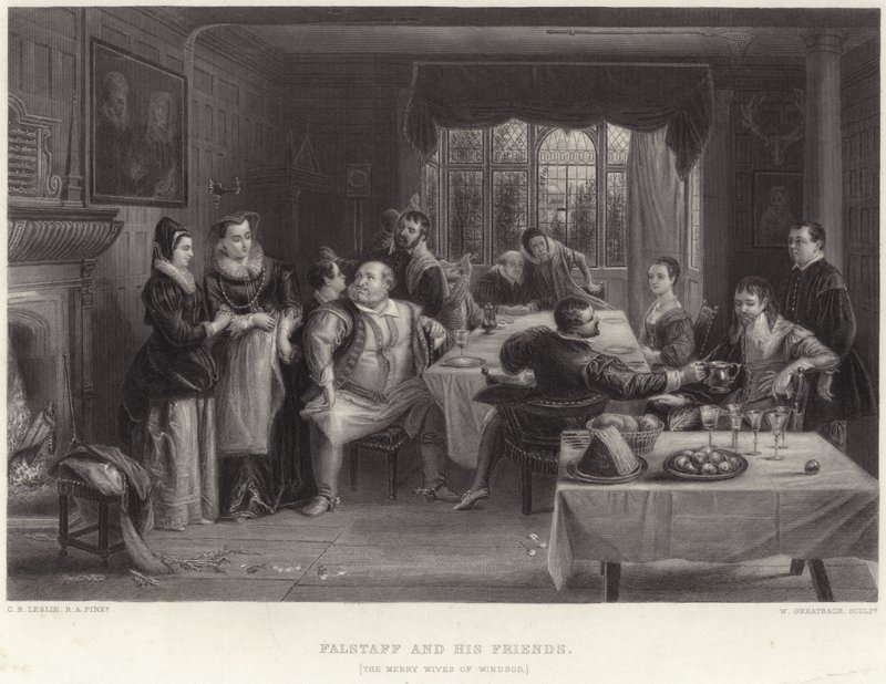 Falstaff and His Friends by Charles Robert Leslie
