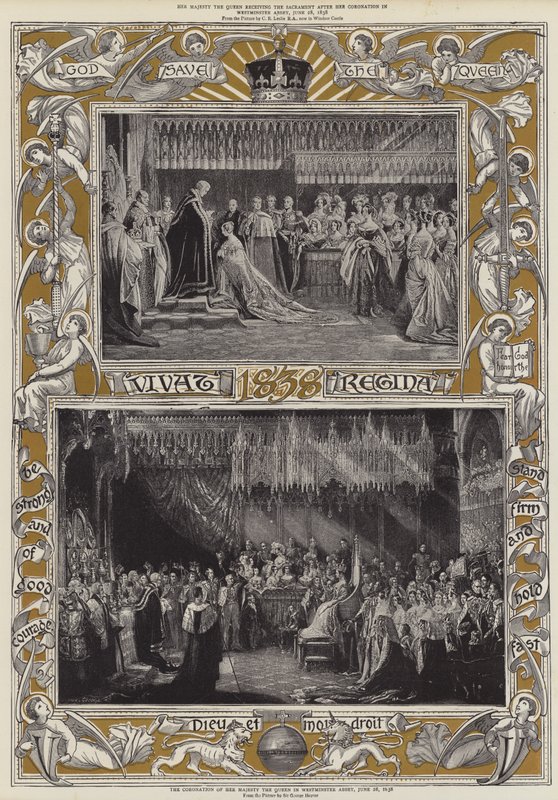 The Coronation of Her Majesty the Queen in Westminster Abbey, 28 June 1838 by Charles Robert Leslie