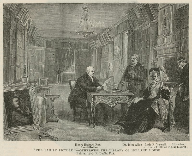 The Family Picture - The Library of Holland House by Charles Robert Leslie