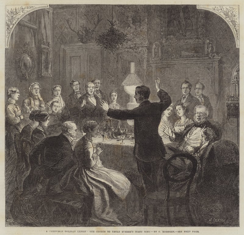 A Christmas Holiday Lesson, the Chorus to Uncle Evered