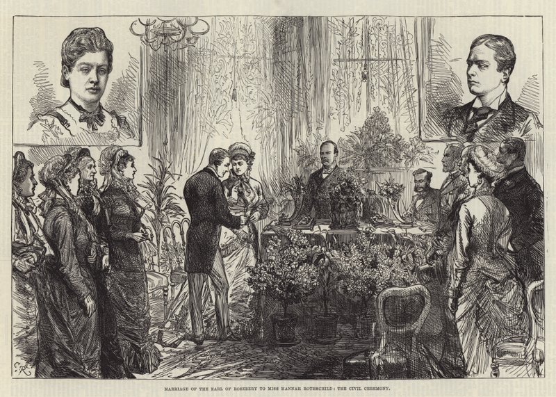 Marriage of the Earl of Rosebery to Miss Hannah Rothschild, the Civil Ceremony by Sir John Charles Robinson