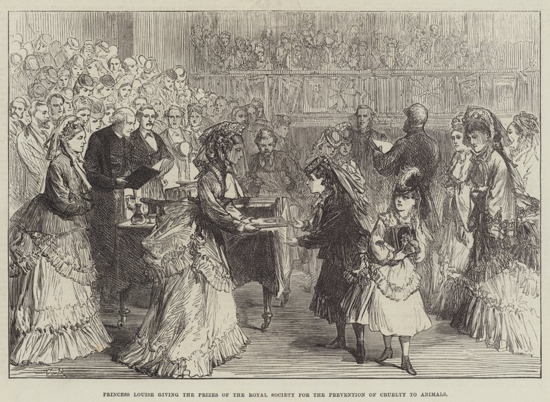 Princess Louise giving the Prizes of the Royal Society for the Prevention of Cruelty to Animals by Sir John Charles Robinson