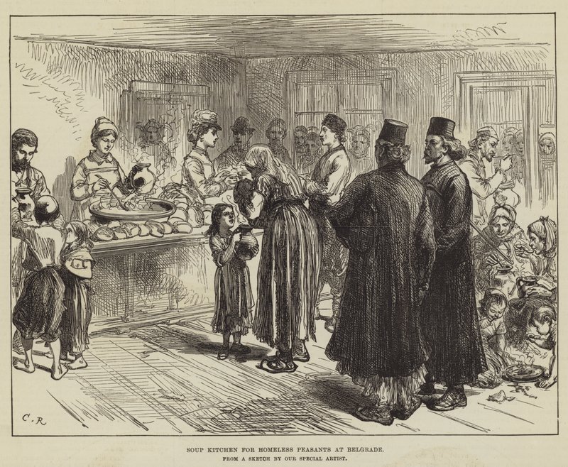 Soup Kitchen for Homeless Peasants at Belgrade by Sir John Charles Robinson