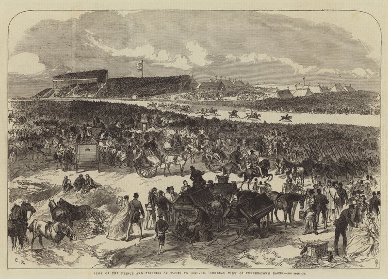 Visit of the Prince and Princess of Wales to Ireland, General View of Punchestown Races by Sir John Charles Robinson