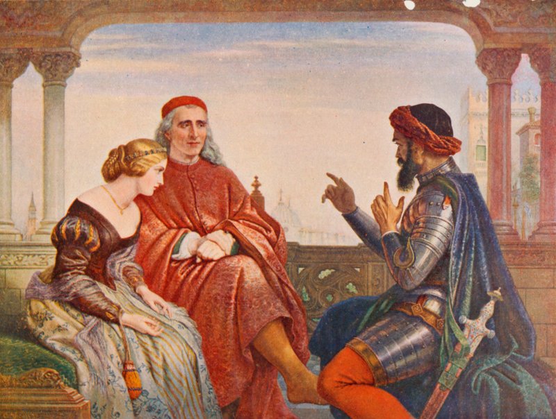 Shakespeare: The Wooing of Desdemona, Othello, Act I, Scene 3 by Charles West (after) Cope