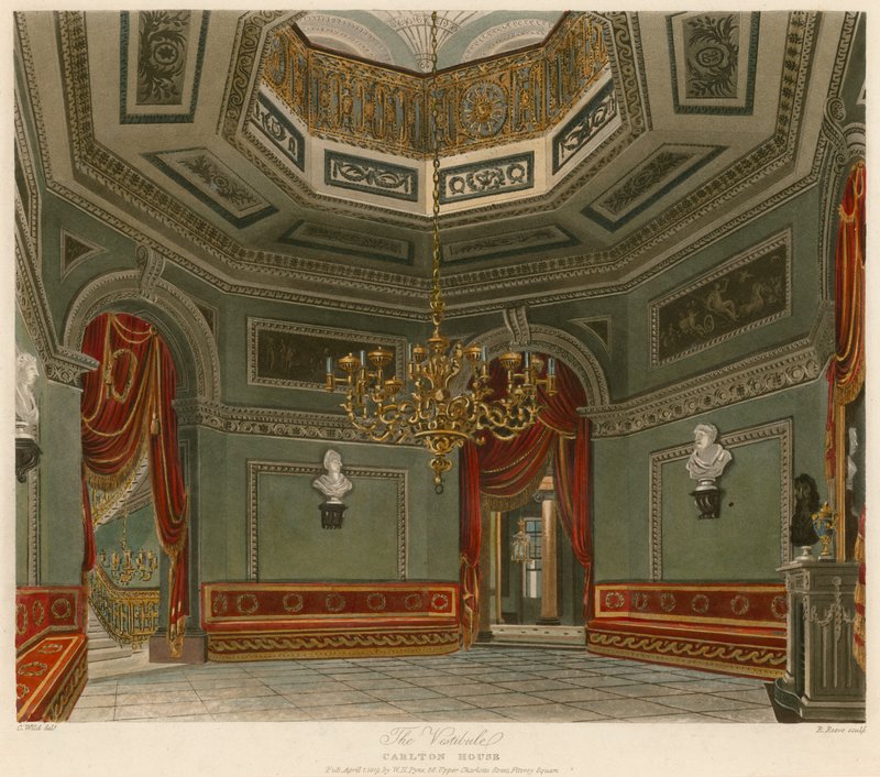 The Vestibule, Carlton House, London by Charles Wild