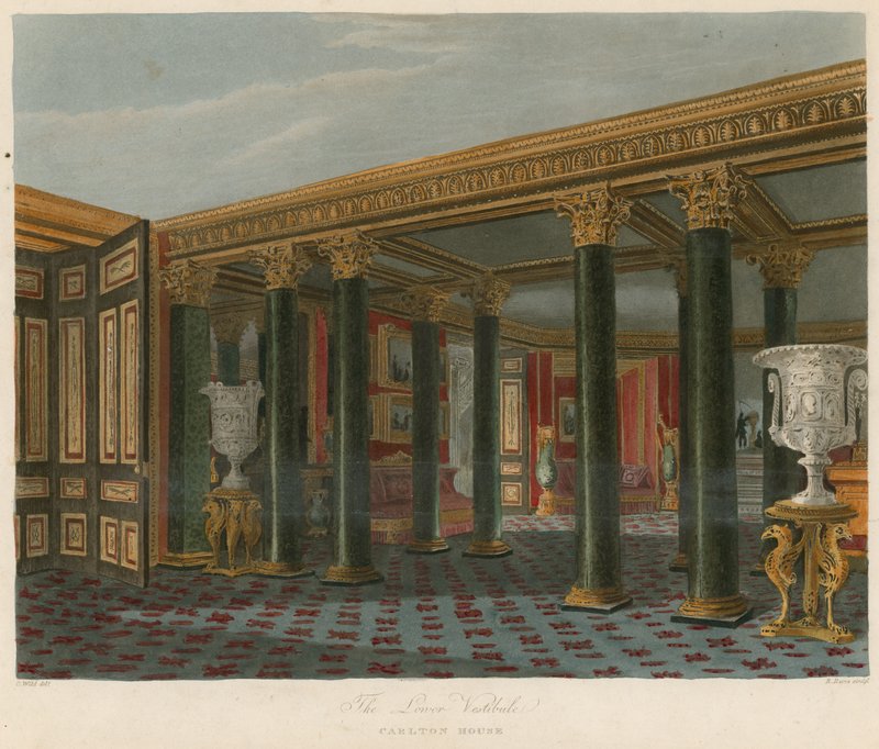 The Lower Vestibule, Carlton House, London by Charles Wild