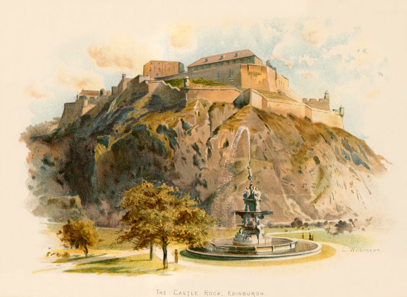 The Castle Rock, Edinburgh by Charles Wilkinson
