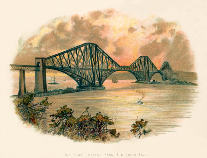The Forth bridge, from the south-east by Charles Wilkinson