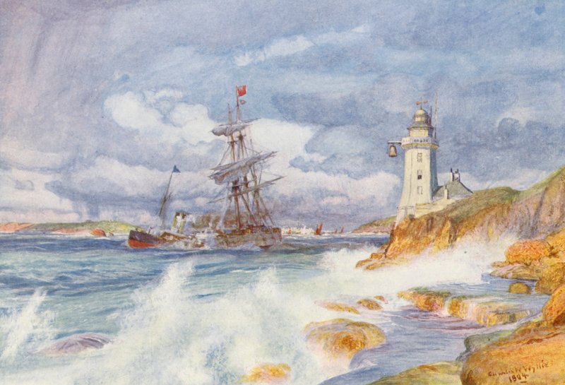 Entrance to Falmouth Harbour by Charles William Wyllie
