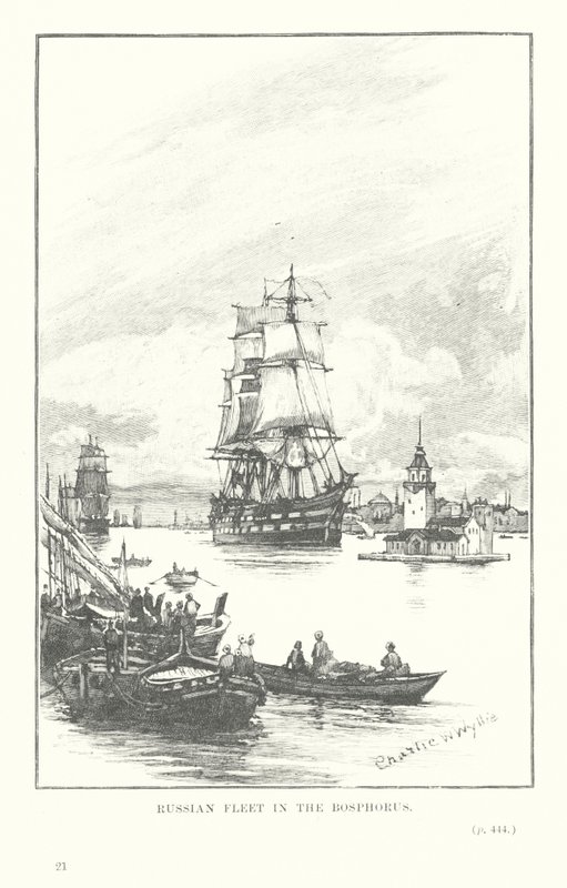Russian Fleet in the Bosphorus by Charles William Wyllie