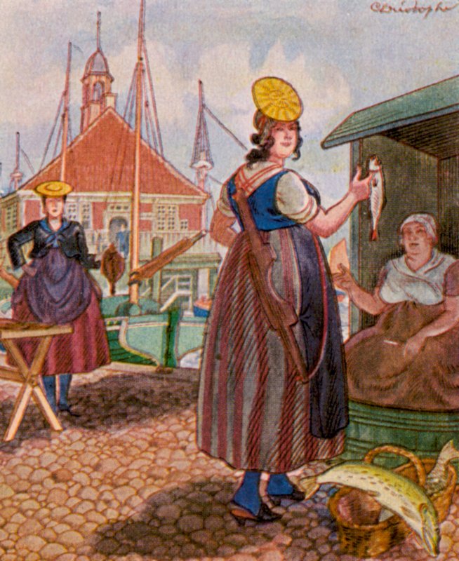 Hamburg Fish Market by Christophe (1856-1945)