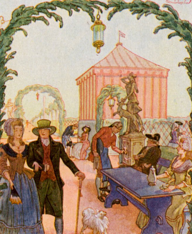 Feast Garden in Front of Nuremberg by Christophe (1856 1945)