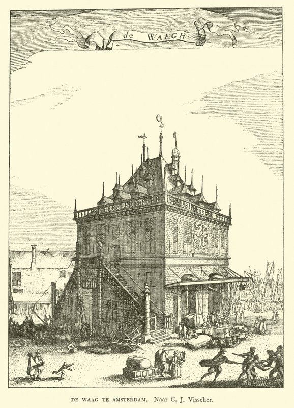Waag (Weighing House) of Amsterdam by Claes Jansz Visscher