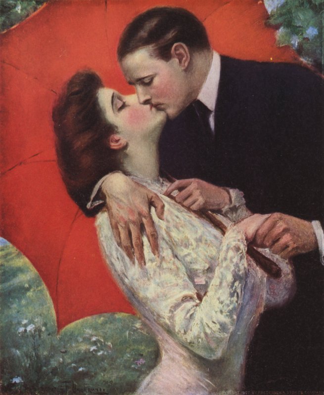 Lovers Kissing by Clarence F. Underwood