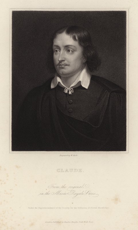 Claude Lorrain, French Painter of the Baroque Era. Engraved by William Holl by Claude Lorrain