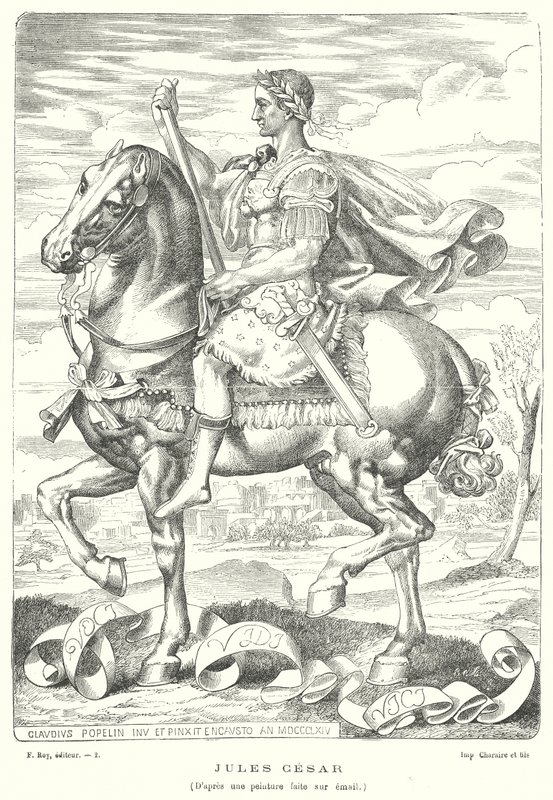 Julius Caesar, Roman soldier and politician by Claudius Popelin