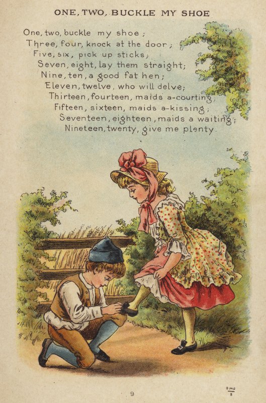 Nursery Rhyme: One, Two, Buckle My Shoe by Constance Haslewood