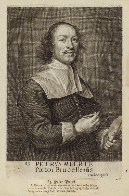 Peter Meert, Flemish painter. Engraving by Cornelis van Caukercken by Cornelius van Caukercken