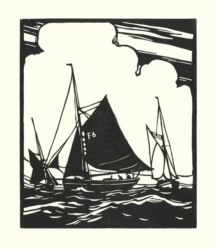 Fishing Boats and Barges: Whitstable Oyster Boat by Cyril A. Wilkinson