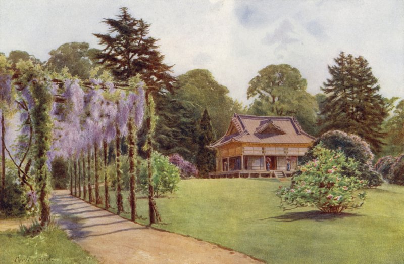The Japanese House and Wistaria Pergola, Bagshot Park by Cyril Ward