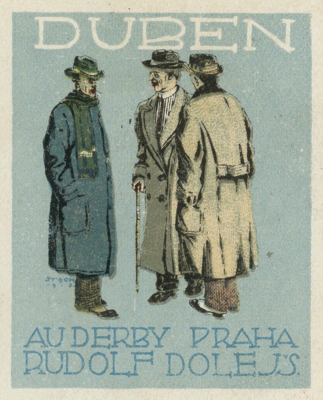 April. Au Derby Rudolf Dole fashions, Prague by Czech School