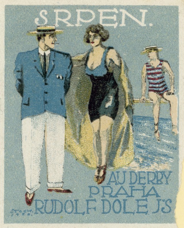 August. Au Derby Rudolf Dole fashions, Prague by Czech School