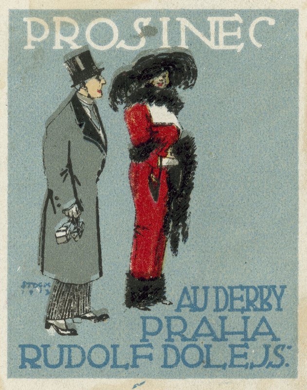December. Au Derby Rudolf Dole fashions, Prague by Czech School