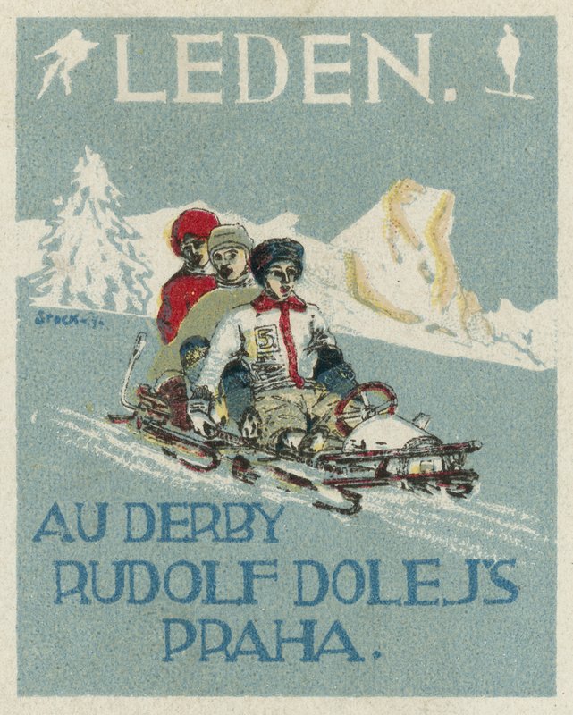 January. Au Derby Rudolf Dole fashions, Prague by Czech School