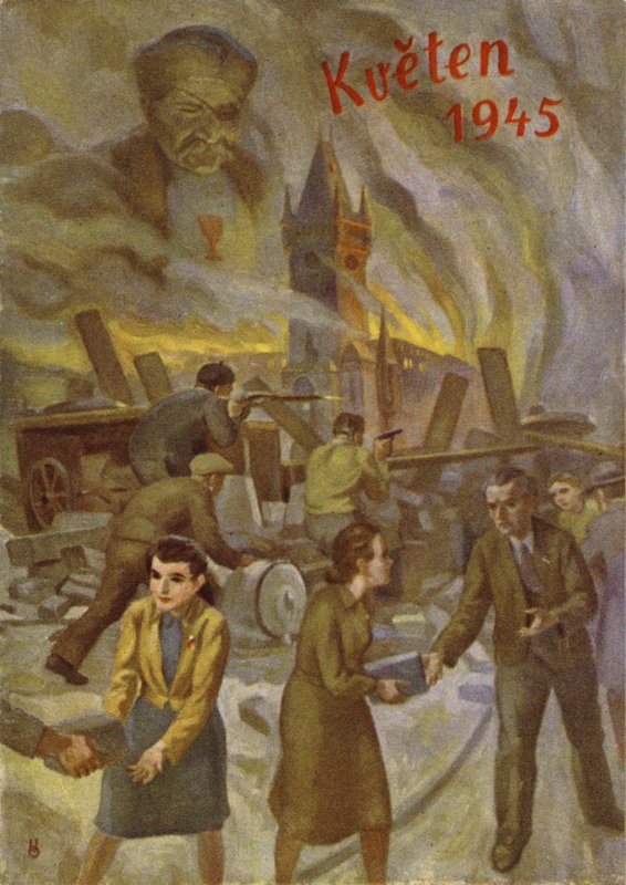 Prague Uprising, World War II, May 1945 by Czech School