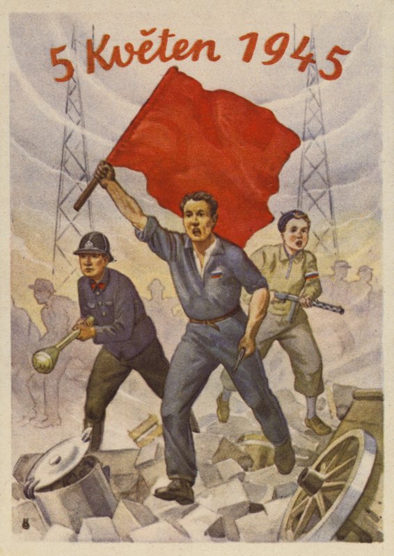 Prague Uprising, World War II, May 1945 by Czech School