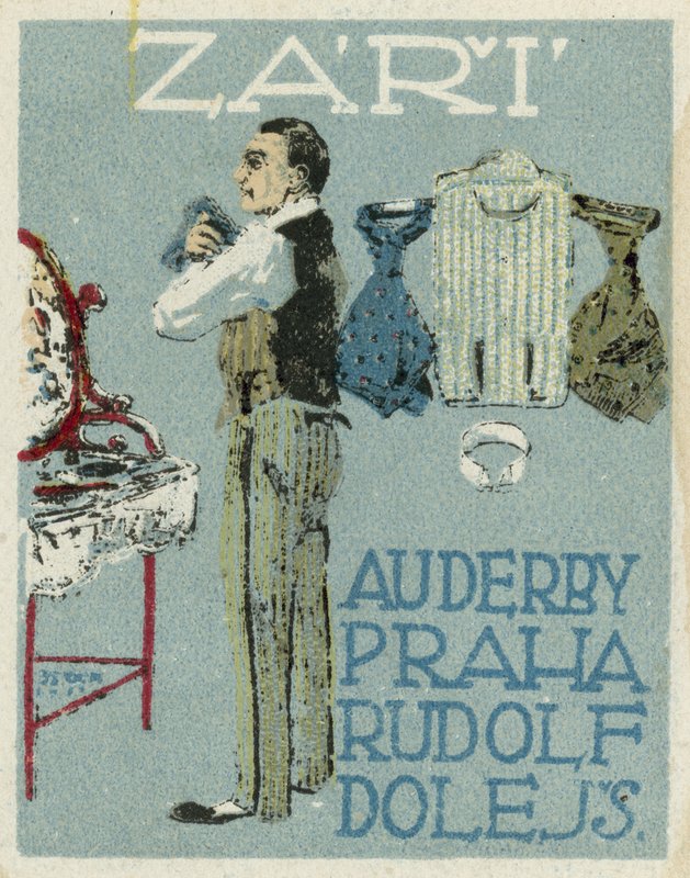 September. Au Derby Rudolf Dole fashions, Prague by Czech School