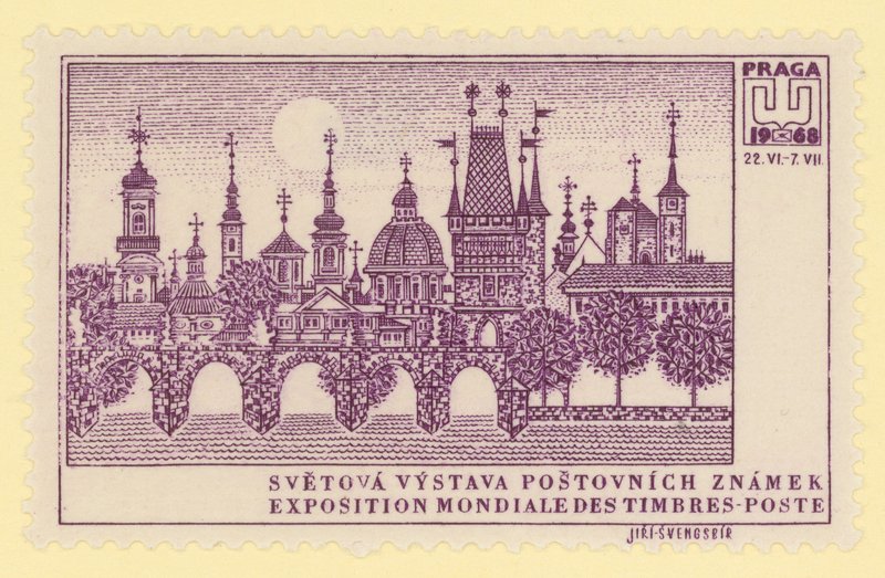 World Postage Stamp Exhibition, Prague, 1968 by Czech School
