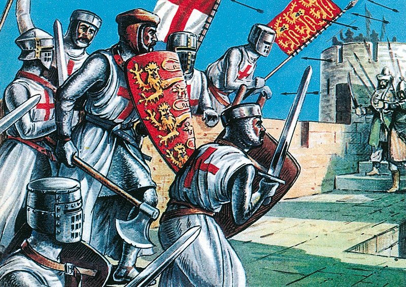 King Richard I storming the walls of Acre by Dan Escott