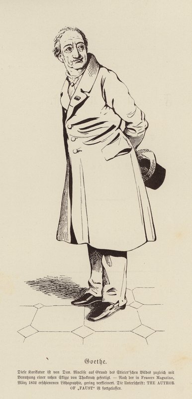 Johann Wolfgang von Goethe, German poet and playwright by Daniel (after) Maclise
