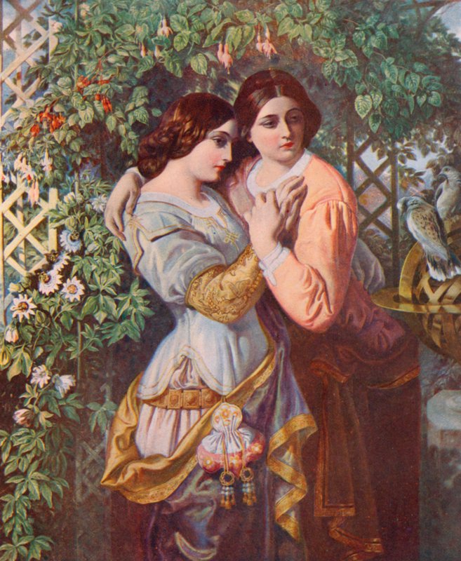 Shakespeare: Celia and Rosalind, As You Like It, Act I, Scene 3 by Daniel (after) Maclise