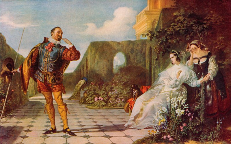 Shakespeare: Malvolio and Olivia, Twelfth Night, Act III, Scene 4 by Daniel (after) Maclise