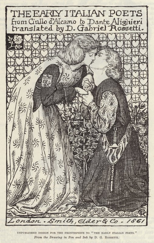 Unpublished Design for the Frontispiece to The Early Italian Poets by Dante Gabriel Charles Rossetti