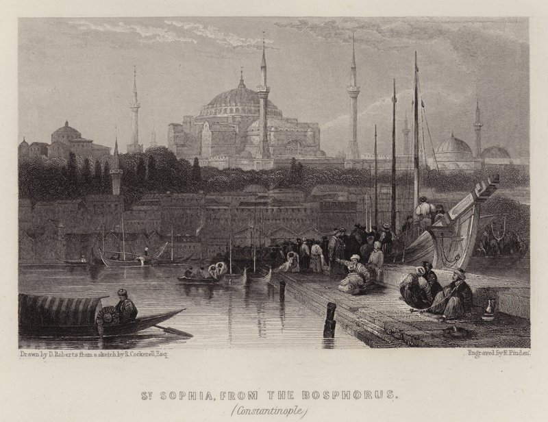 St Sophia, from the Bosphorus, Constantinople by David (after) Roberts
