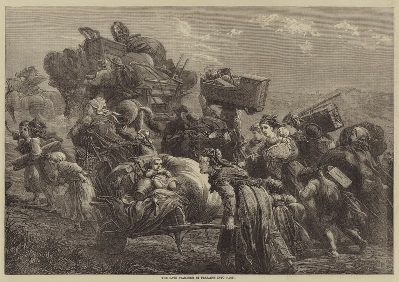 The late Stampede of Peasants into Paris by David Henry Friston