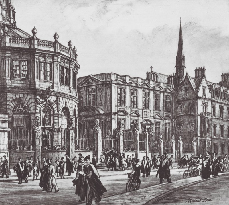 Oxford: Degree Day by David Muirhead (after) Bone