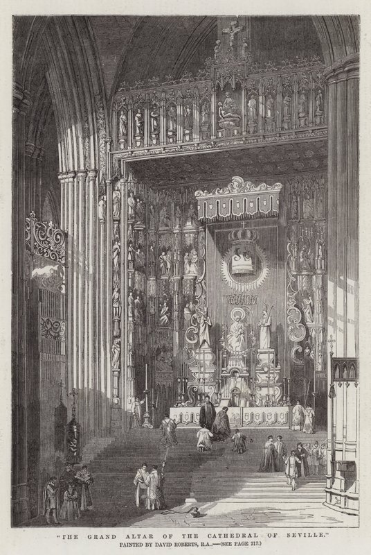 The Grand Altar of the Cathedral of Seville by David Roberts