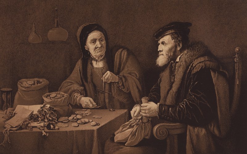 The Misers, from the Picture in the National Gallery, London by David the Younger (after) Teniers