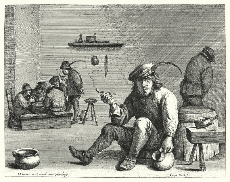 The Smoker by David the Younger (after) Teniers