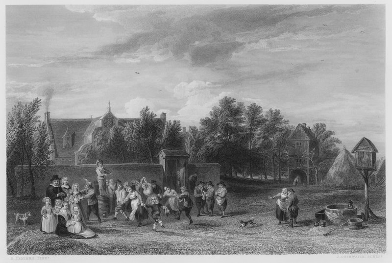 The Village Fete, from the picture in the Royal Collection by David the Younger (after) Teniers
