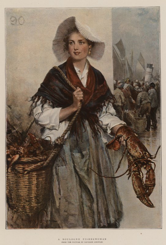 A Boulogne Fisherwoman by Davidson Knowles