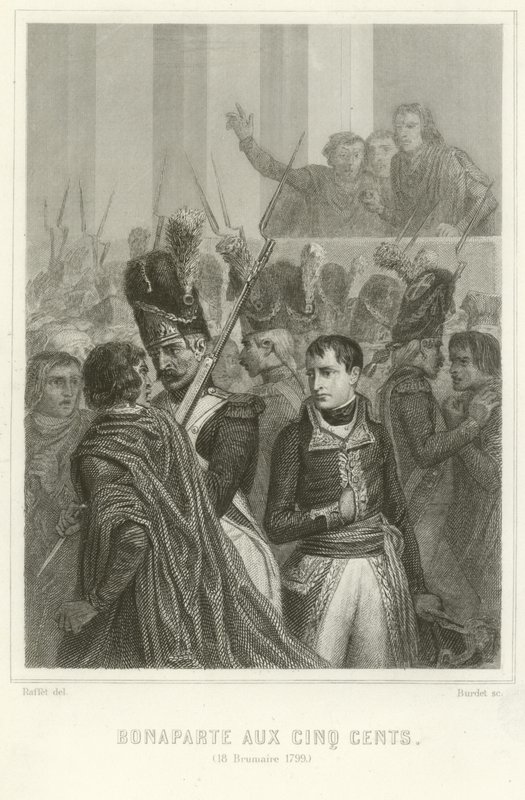 Napoleon Bonaparte surrounded by members of the Council of Five Hundred by Denis Auguste Marie Raffet